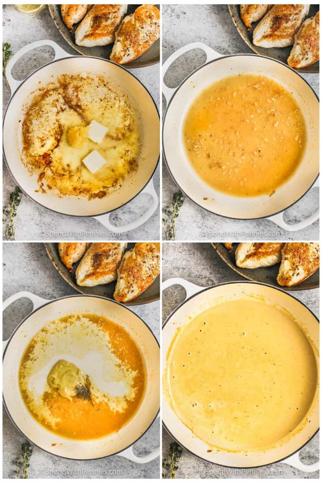 Add chicken back to pan